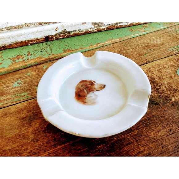 Vintage Germany Porcelain Ashtray Dog - Picture 3 of 7